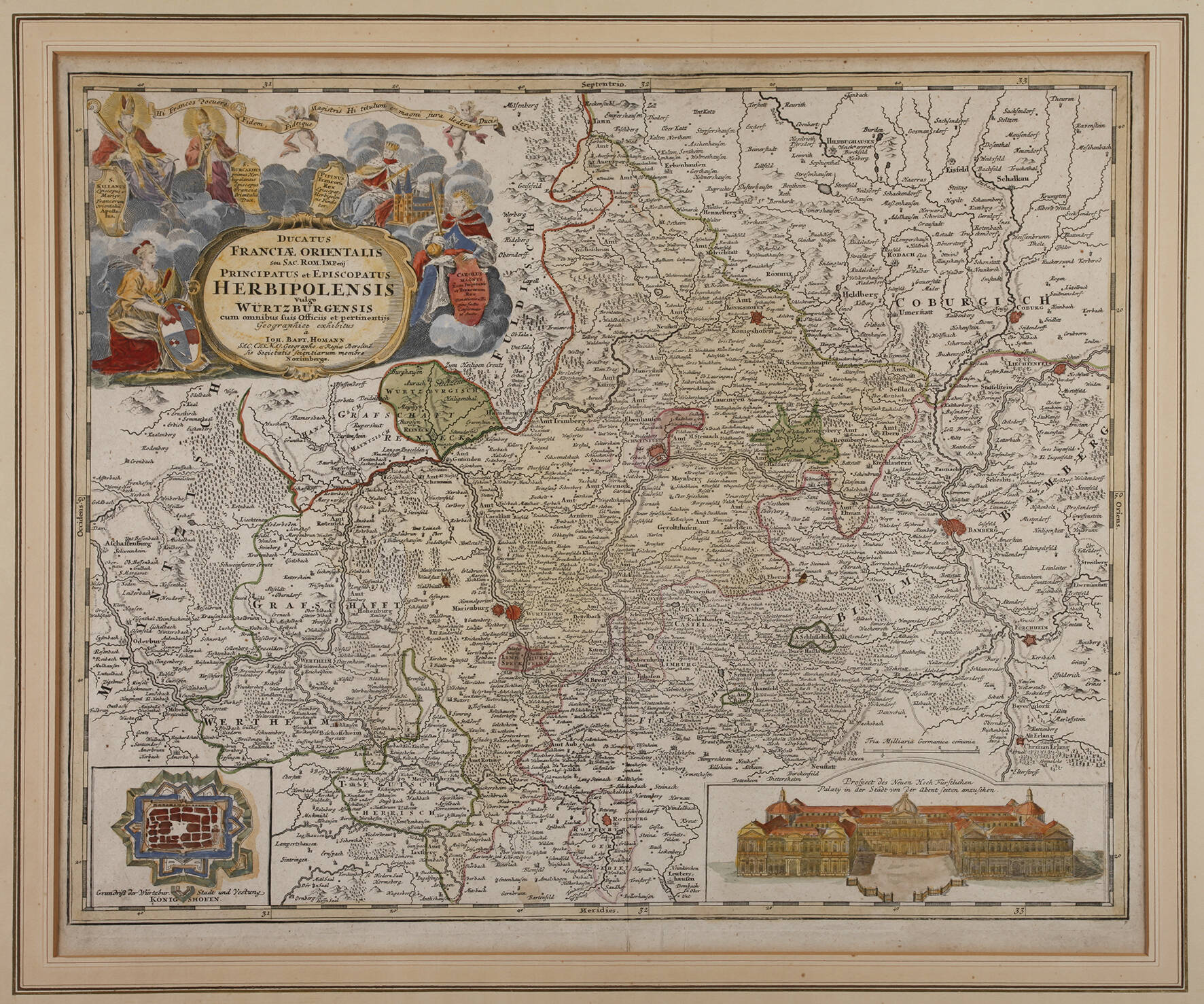 Johann Baptist Homann, Karte Fürstbistum Würzburg