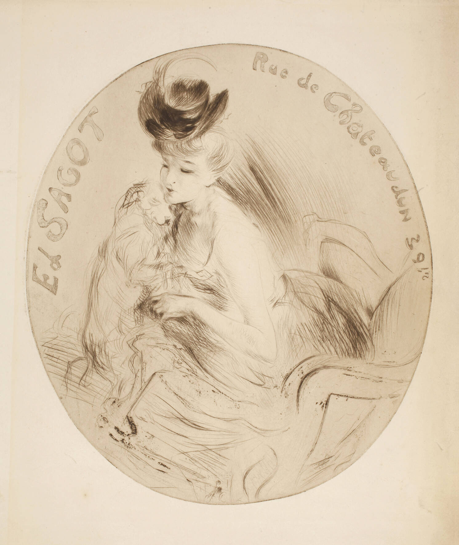 Jacques Villon, Die Frau mit dem Hündchen