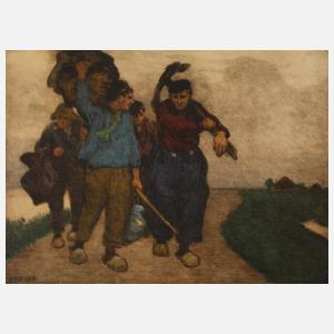 Charles William Bartlett, Auf dem Heimweg