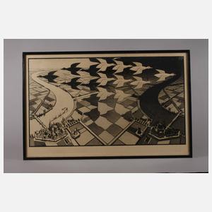 Maurits Cornelis Escher, "Tag und Nacht"