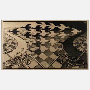 Maurits Cornelis Escher, "Tag und Nacht"