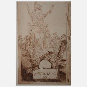 Prof. Alfred Hrdlicka, großformatige Radierung