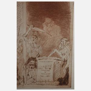 Prof. Alfred Hrdlicka, großformatige Radierung