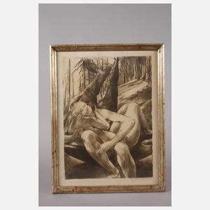 Prof. Willy Jaeckel, Liebespaar im Wald