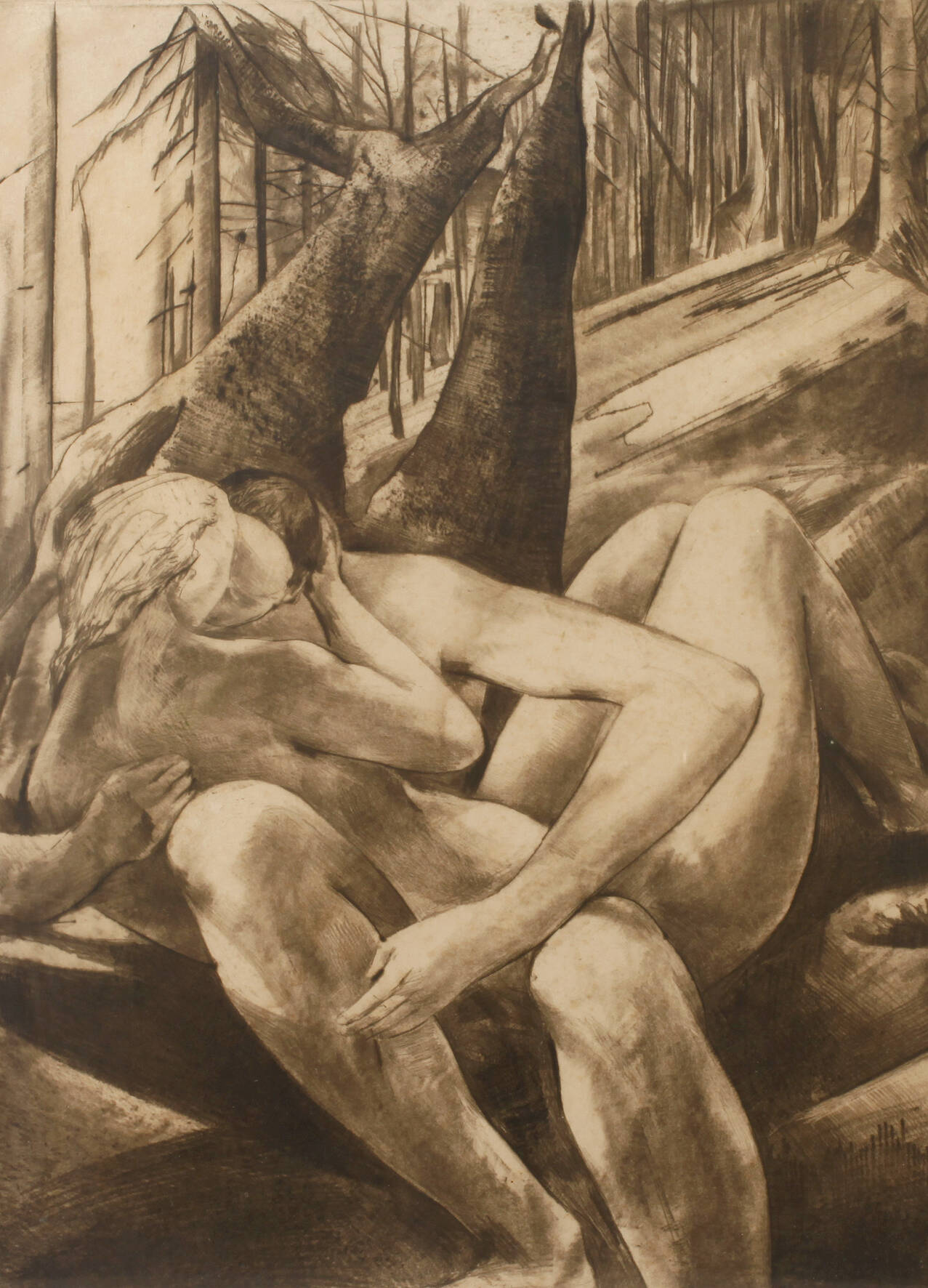 Prof. Willy Jaeckel, Liebespaar im Wald