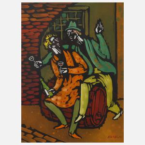 Vytautas Kasiulis, Zecher im Weinkeller