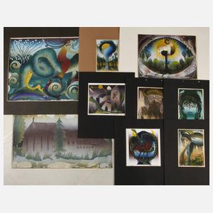 Brigitte Kranich, Konvolut Farblinolschnitte