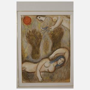 Marc Chagall, "Boas erwacht und sieht Ruth..."