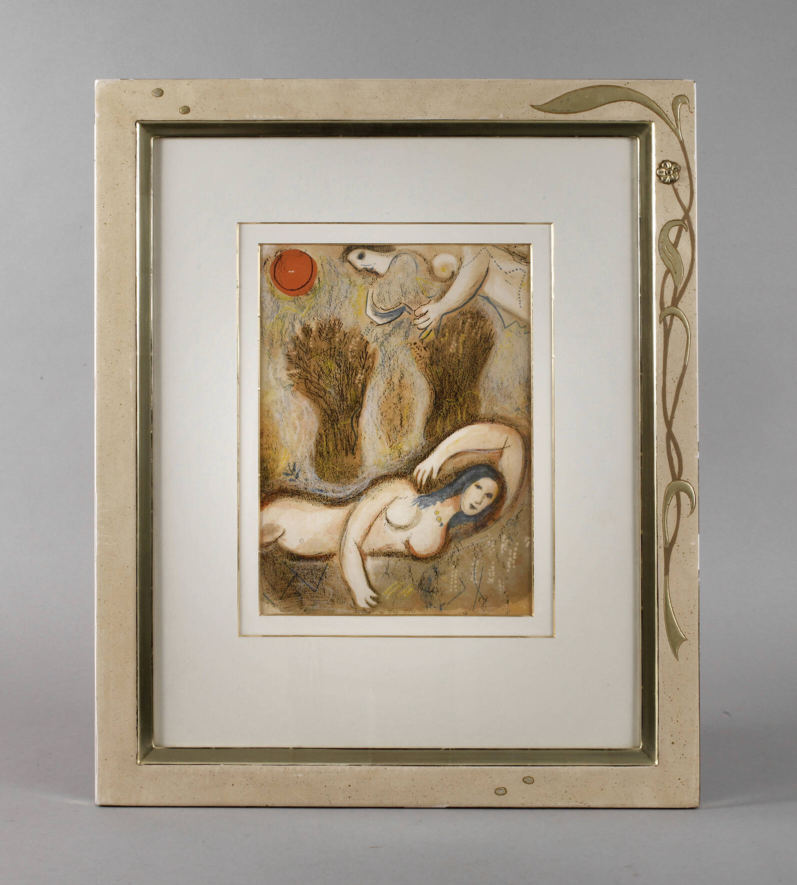 Marc Chagall, "Boas erwacht und sieht Ruth..."