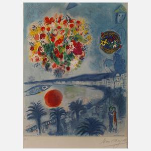 nach Marc Chagall, "Die untergehende Sonne"