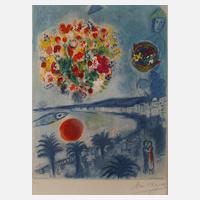 nach Marc Chagall, "Die untergehende Sonne"111