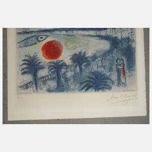 nach Marc Chagall, "Die untergehende Sonne"
