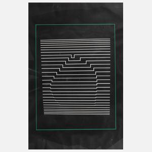 Victor Vasarely, Komposition in schwarz und weiß