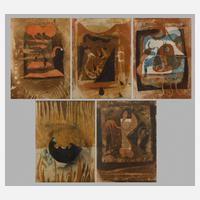 Graphikfolge mit fünf Farbradierungen111