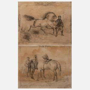 Joseph Achhalter, Zwei Pferdedarstellungen