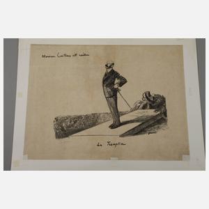 Jean-Louis Forain, Zeichnung und 2 Lithographien