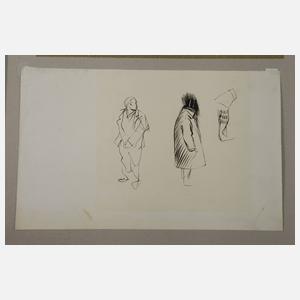 Jean-Louis Forain, Zeichnung und 2 Lithographien