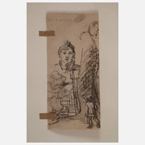 Jakob Gauermann, attr., Figurenstudien