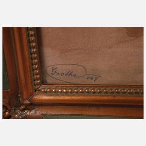 Grothe, Paar Aquarelle Kolonialzeit