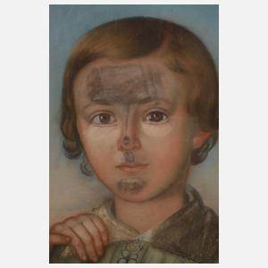 Biedermeier-Jungenpärchen mit Armbrust