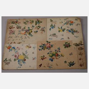 Konvolut Porzellanentwurfszeichnungen