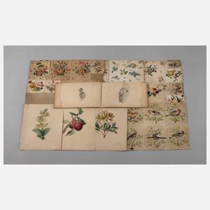 Konvolut Porzellanentwurfszeichnungen