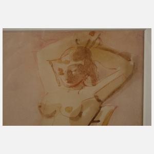 Edvard Frank, attr., Sitzender Damenakt