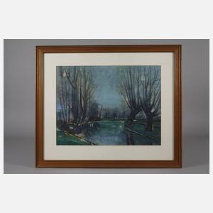 Fritz Gärtner, attr., Herbst am Fluss