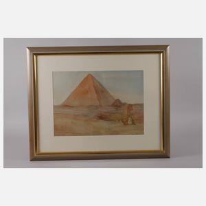 Bernhard Gauer, Pyramide von Gizeh mit Sphinx