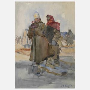 Prof. Hans Maria Glatz, Soldaten im Feld