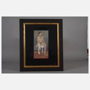 Wilhelmine Heise-Bittrich, attr., Sitzender Damenakt