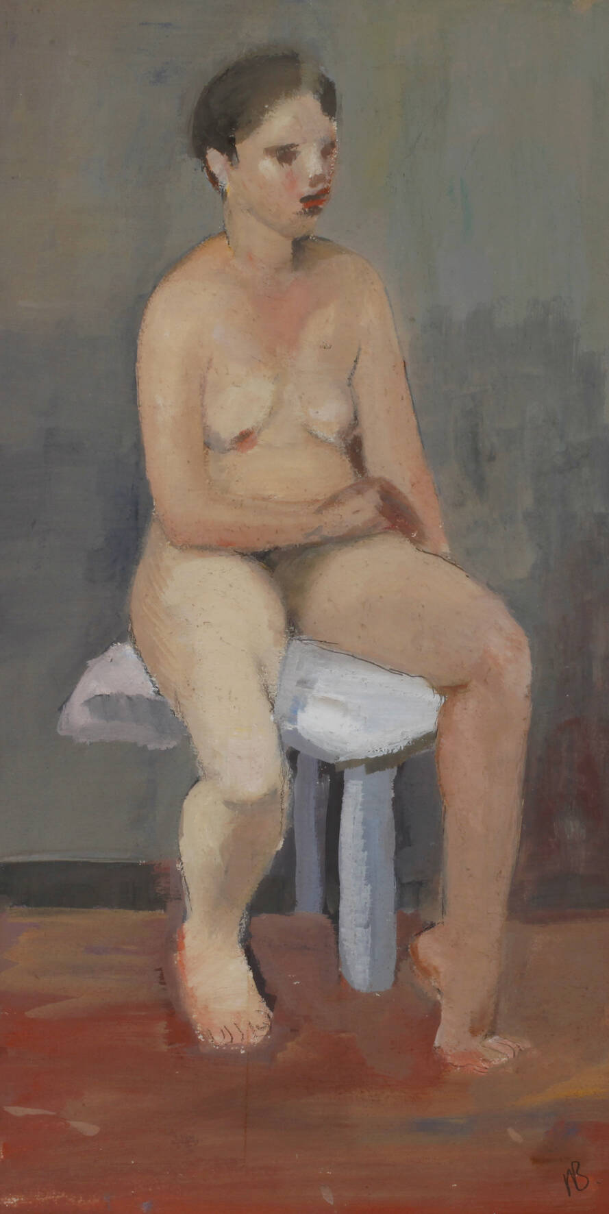 Wilhelmine Heise-Bittrich, attr., Sitzender Damenakt