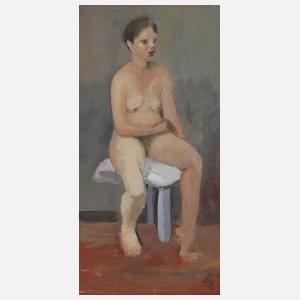 Wilhelmine Heise-Bittrich, attr., Sitzender Damenakt