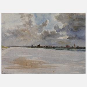 Robert Lauth, attr., Stadt am Horizont