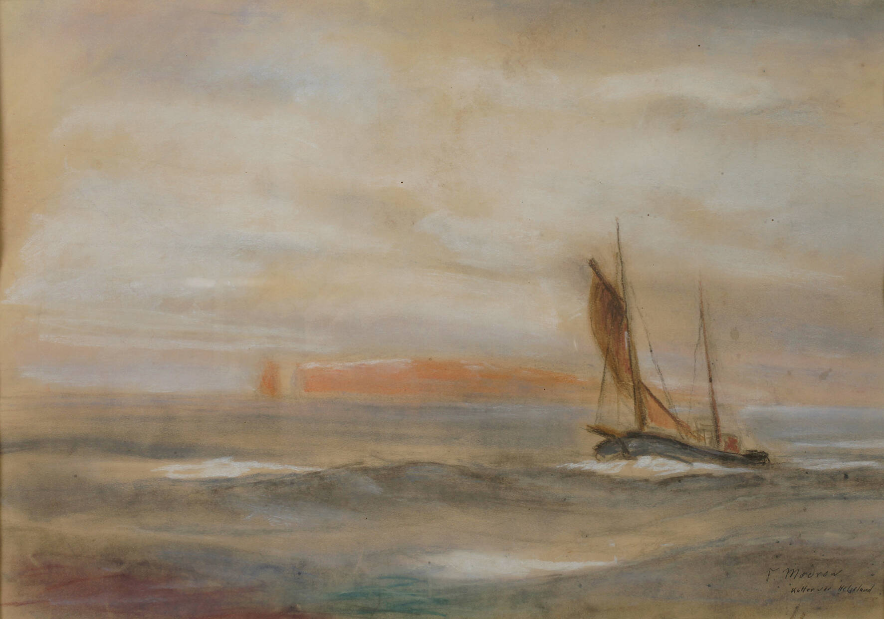 Fritz Modrow, "Kutter vor Helgoland"