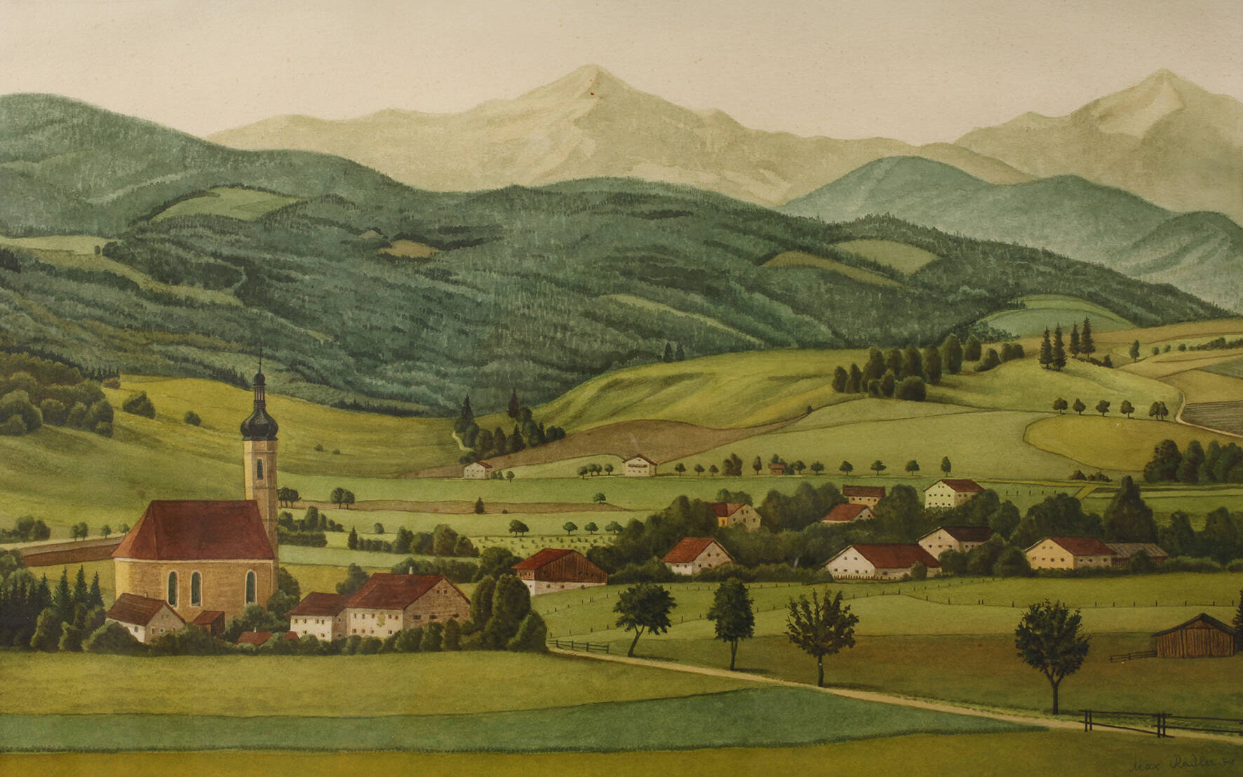 Max Radler, Bayerische Voralpenlandschaft