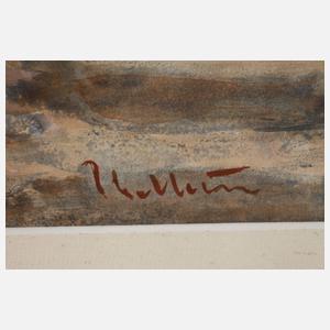 Paul Toullier, attr., Frauen in dörflicher Gasse