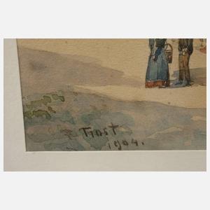 Friedrich Trost sen., attr., Auf dem Gutshof