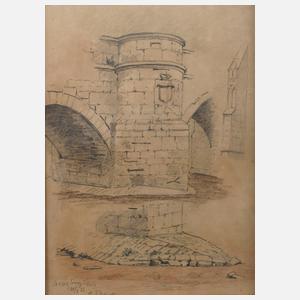 Prof. Paul Tübbecke, Die Werrabrücke in Creuzburg