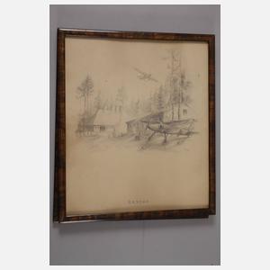 H. Zweig, Vier Zeichnungen 2. Weltkrieg