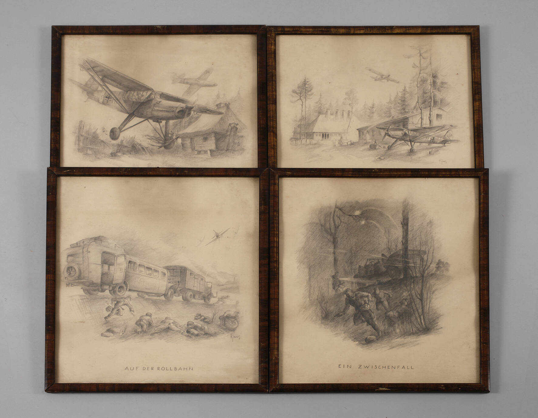 H. Zweig, Vier Zeichnungen 2. Weltkrieg