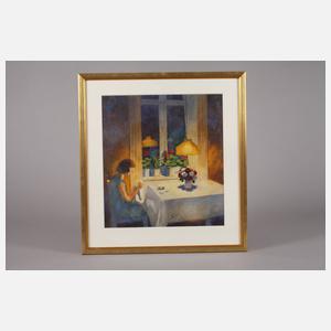 Prof. Adolph Beuhne, attr., Abendliche Hausarbeit