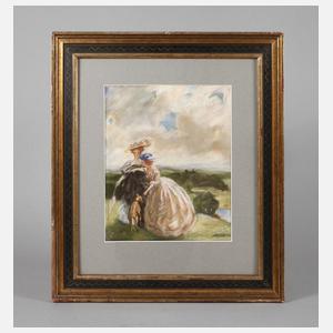 Damen in Sommerlandschaft