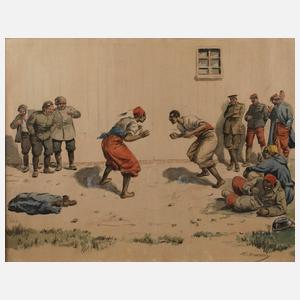 R. Lehmann, Boxkampf im Gefangenenlager