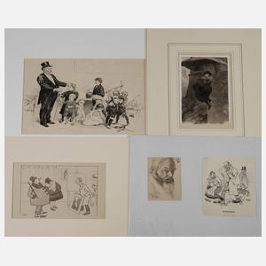 Konvolut Illustrationszeichnungen