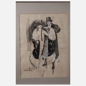 Paar Illustrationszeichnungen