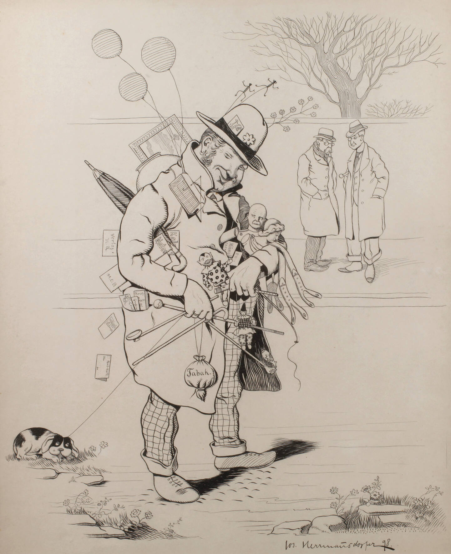 Prof. Joseph Herrmannsdorfer, Fliegender Händler