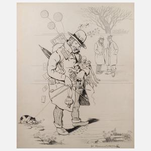 Prof. Joseph Herrmannsdorfer, Fliegender Händler