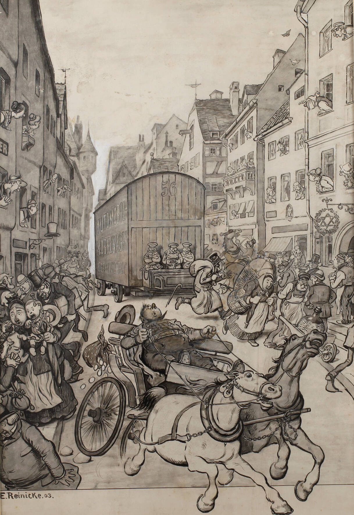 Emil Reinicke, Durchgehende Pferde