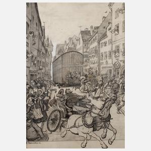 Emil Reinicke, Durchgehende Pferde